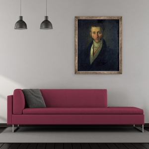 Tablou inramat - Scoala Franceza - Portretul Lui Joseph Fouche 1759-1820 Duce de Otranto, 50 x 60 cm - Img 2