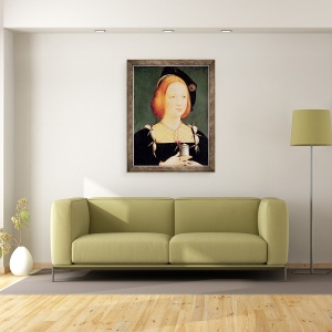 Tablou inramat - Scoala franceza - Portretul Mariei Angliei 1496-1533 Sotia lui Ludovic al XII-lea 1494-1533 c.1514, 60 x 80 cm - Img 2