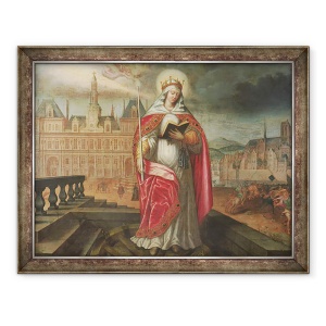 Tablou inramat - Scoala franceza - St. Genevieve, 70 x 90 cm