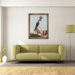 Tablou inramat - Scoala germana - Gerfalcon islandez, 70 x 90 cm - Img 2