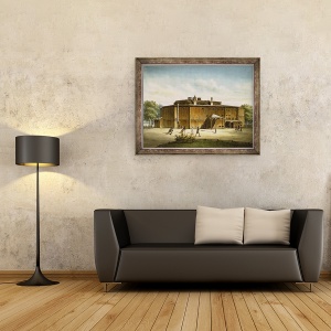 Tablou inramat - Scoala germana - Teatrul de la Dresda, 60 x 80 cm - Img 2