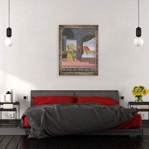 Tablou inramat - Scoala indiana - Un cuplu, 70 x 90 cm - Img 3