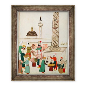 Tablou inramat - Scoala Islamica - Dna 1671 A Bazar la Istanbul, 70 x 85 cm