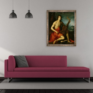Tablou inramat - Scoala Italiana - Apollo, 50 x 60 cm - Img 2