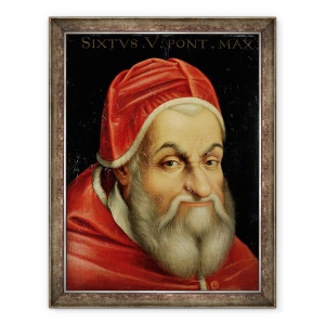 Tablou inramat - Scoala Italiana - Pope Sixtus V 1520-90, 60 x 80 cm