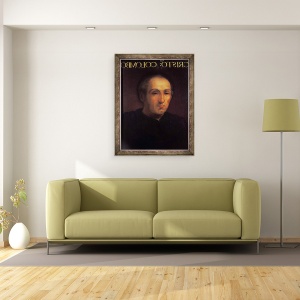 Tablou inramat - Scoala Italiana - Portretul Lui Cristofor Columb 1451-1506, 60 x 80 cm - Img 2