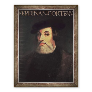 Tablou inramat - Scoala Italiana - Portretul lui Hernando Cortes 1485-1547, 60 x 80 cm