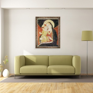 Tablou inramat - Scoala Italiana - Virgin si Copil, 60 x 80 cm - Img 2