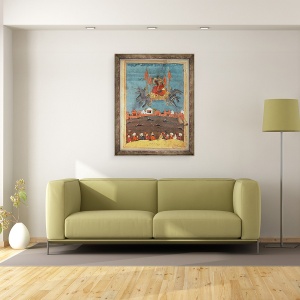 Tablou inramat - Scoala Persana - Covorul zburator, 60 x 80 cm - Img 2