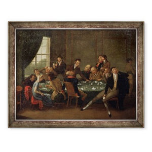 Tablou inramat - Scoala Rusa - Casa de jocuri de noroc, 60 x 80 cm