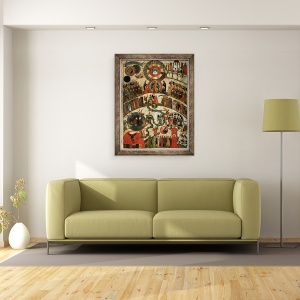 Tablou inramat - Scoala Rusa - Judecata de Apoi, 60 x 80 cm - Img 2