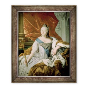 Tablou inramat - Scoala Rusa - Portret De Elisabeta Petrovna 1709-62 imparateasa Rusiei, 70 x 85 cm