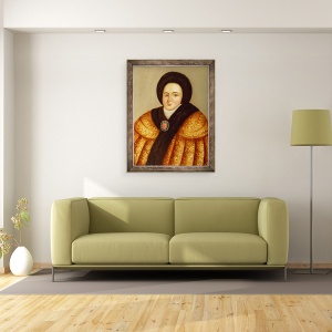 Tablou inramat - Scoala Rusa - Portretul tarinei Evdokiya Lopukhina, 70 x 90 cm - Img 2
