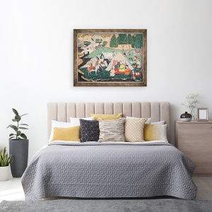 Tablou inramat - Scoala turceasca - Tabara unui print, 70 x 90 cm - Img 3
