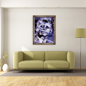 Tablou inramat - Scott J. Davis - John F Kennedy, 60 x 80 cm - Img 2
