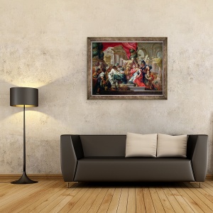 Tablou inramat - Sebastiano Conca - Alexandru cel Mare in Templul Ierusalimului, 60 x 80 cm - Img 2