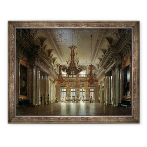 Tablou inramat - Sergey Konstantinovich Zaryanko - Sala Feldmaresalului din Palatul de Iarna, 70 x 90 cm