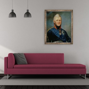 Tablou inramat - Stepan Semenovich Shchukin - Portretul imparatului Alexandru I 1777-1825, 50 x 60 cm - Img 2