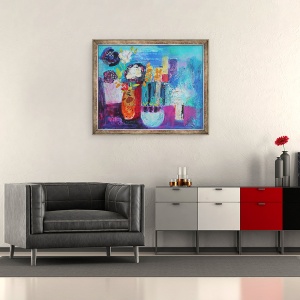 Tablou inramat - Sylvia Paul - Albastru Beyond 2013, 50 x 60 cm - Img 2
