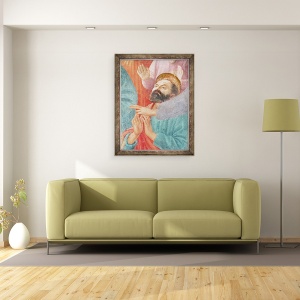 Tablou inramat - T. Masaccio - Capul Sfantului Pavel, de la invierea Fiului lui Teofil, si Sfantul Petru intronat ca Prim Episcop al Antiohiei, 60 x 80 cm - Img 2