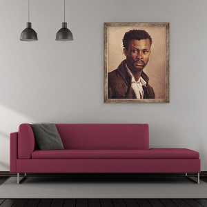 Tablou inramat - Theodore Gericault - A Negro, 50 x 60 cm - Img 2