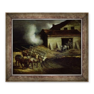 Tablou inramat - Theodore Gericault - Cuptorul la lucrarile de tencuiala, 50 x 60 cm