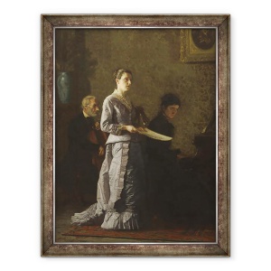 Tablou inramat - Thomas Cowperthwait Eakins - Cantand un cantec patetic, 60 x 80 cm