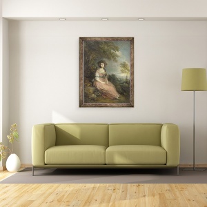 Tablou inramat - Thomas Gainsborough - Dna Richard Brinsley Sheridan, 70 x 90 cm - Img 2
