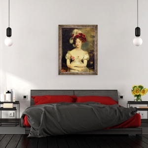 Tablou inramat - Thomas Lawrence - Marie-Caroline de Bourbon 1798-1870 Ducesa de Berry, 60 x 80 cm - Img 3