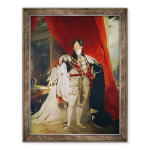 Tablou inramat - Thomas Lawrence - Printul Regent, mai tarziu George al IV-lea 1762-1830 in halate de jartiera, 60 x 80 cm