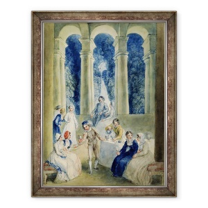 Tablou inramat - Thomas Stothard - A zecea zi a Decameronului, 60 x 80 cm