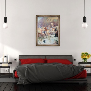 Tablou inramat - Thure de Thulstrup - Americanii de aterizare in Cuba, 70 x 90 cm - Img 3