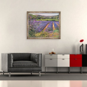 Tablou inramat - Timothy Easton - Campul Budleia si levantica, Montclus, 50 x 60 cm - Img 2