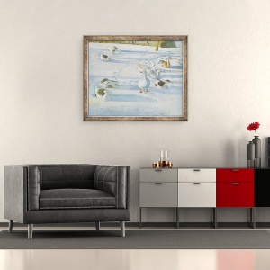 Tablou inramat - Timothy Easton - Odihnindu-se pe panta, 50 x 60 cm - Img 2