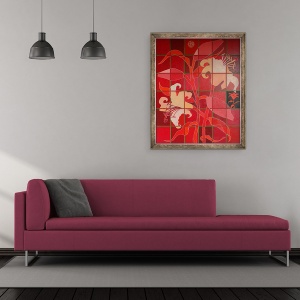 Tablou inramat - Timothy Nathan Joel - Crin vermilion franceza, 2012, 50 x 60 cm - Img 2