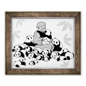 Tablou inramat - Tomoko FURUYA - Pastratorul Panda, 2017, 70 x 85 cm