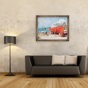 Tablou inramat - Tony Fandino - Barca in Skiathos I, 60 x 80 cm - Img 2