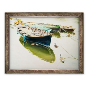 Tablou inramat - Tony Fandino - Barci pe Tamisa X, 60 x 80 cm