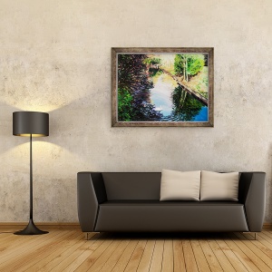 Tablou inramat - Tony Fandino - Lebede in Parcul Regents, 60 x 80 cm - Img 2