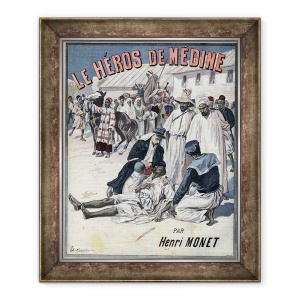 Tablou inramat - Unknown Artist - Ilustratie pentru Eroii din Mdine de Henri Monet in Le Journal des voyages din 1898, 70 x 85 cm