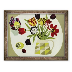 Tablou inramat - Vanessa Bowman - Lalele in Ulcior Geometric, 70 x 90 cm