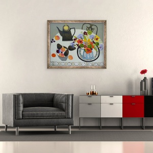 Tablou inramat - Vanessa Bowman - Nasturtiums, 50 x 60 cm - Img 2
