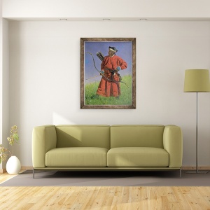 Tablou inramat - Vasili Vasilievich Vereshchagin - Bokharan Soldier Sarbaz, 60 x 80 cm - Img 2