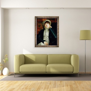Tablou inramat - Vassily Fyodorovich Binemann - Portret De Karolina Pavlova, 60 x 80 cm - Img 2