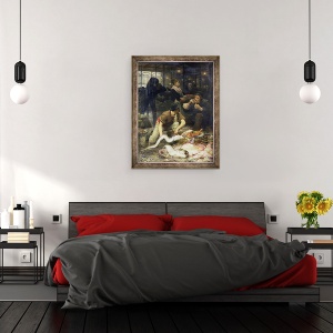 Tablou inramat - Victor Gabriel Gilbert - Piata de peste in dimineata, 70 x 90 cm - Img 3
