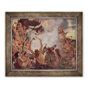 Tablou inramat - Victor Mikhailovich Vasnetsov - Un festin Epoca, 50 x 60 cm