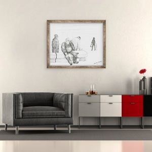 Tablou inramat - Vincent Alexander Booth - Barbat la Kendal, 2005, 50 x 60 cm - Img 2