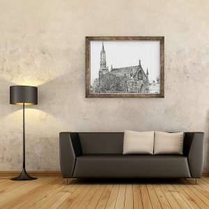 Tablou inramat - Vincent Alexander Booth - Biserica de la Stonehaven, Scotia, 2007, 60 x 80 cm - Img 2