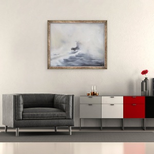 Tablou inramat - Vincent Alexander Booth - Bismarck se sustrage convingatorilor ei 25 mai 1941, 2005, 50 x 60 cm - Img 2