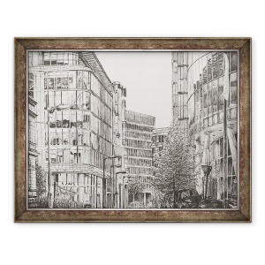 Tablou inramat - Vincent Alexander Booth - Manchester, Deansgate, vedere de la cafenea, 2010, 70 x 90 cm